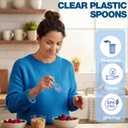 1000 Count Clear Plastic Spoons Disposable, BPA-Free, Heat Resistant, Solid and Durable Disposable Spoons Heavy Duty Bulk, Premium Spoons plastic disposable for Party Supply