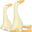 2PCS Multi-Item Goose Stuffed Animal - 19.7" Goose Toy with 15.7" Duck Plush, Goose Plush Toy Soft Swan Hugging Pillow, Duck toys Gift for Kids Boys Girls Sleeping Room Party Favors Gifts