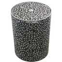 Furniture,Mother of pearl inlay End table,Mother of Pearl Coffee table,Mother of Pearl Inlay side Table,Mother of pearl inlay stool. (Black)