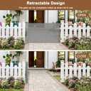 100" Wide Weatherproof Outdoor Retractable Dog Gate with No Rust Screws and Rods, Waterproof 8 Ft Retractable Baby Gates Extra Wide, Scratch-Resistant Mesh Long Baby Gates Indoor Extra Long, Gray