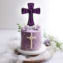 Jesus Cross Cake Topper, He is Risen, Jesus Easter Party Decor, Religious Holiday Cake Decorations, Spring Easter Festival Party Decorations Glitter