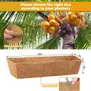 Legigo 2 Pack 24 Inch Square Coco Liners Planter Baskets Liner- Natural Coconut Coir Fiber Liner Replacement, Window Box Liners Trough Coconut Liners for Wall Planter Garden Deck Fence Flower Baskets