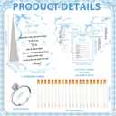 Estune 331 Pcs Bridal Shower Games Supplies, 5 Sets 250 Pcs Wedding Cards 1 Bridal Shower Games with 60 Rings and 20 Pencils (Blue Bow)