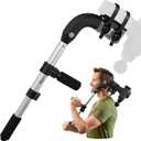 LifePro Massage Gun & Massager Gun Holder (Sold Separately)  Deep Tissue Handheld Electric Massager with 8 Heads & 6 Speeds (1 Count (Pack of 1), Extension Handle - Black)