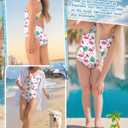 Xaatren Girls Swimsuit Toddler One Piece Swimwear Baby Summer Cutout Back Liner Beach Bathing Suit 3-12y (Breast Pad for 9y+)