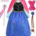 RELARLiYA Princess Costumes for Girls Princess Dress Cosplay Birthday Halloween Christmas Carnival Party Outfits