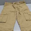 FREE SOLDIER Men's Outdoor Softshell Fleece Lined Cargo Pants Snow Ski Hiking Pants with Belt, Size 36