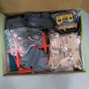 Giant bean 72PCS Fire Station Wooden Train Track Electric Train Set, Gift Packed Toy Railway Kits for Kids, Toddler Boys and Girls 3,4,5 Years Old and Up, Christmas Birthday Gift Toy for Kids