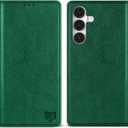 ZZXX for Samsung Galaxy S26 Wallet Case with [RFID Blocking] Card Slot Stand Strong Magnetic PU Leather Flip Fold Protective Phone Case for Samsung Galaxy S26 Case Wallet(Green-6.2 inch)