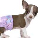 Disposable Female Dog Diapers, Puppy Diapers with Adjustable Elastic Waistline for Female Dog or Cat in Heat, Incontinence, Diaper with Wetness Indicator, XXS-40 Count