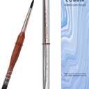 Professional Travel Watercolor Brush Set - Squirrel Hair Mop Paintbrushes for Artists, Portable Art Supplies for Water Color Painting (Silver)