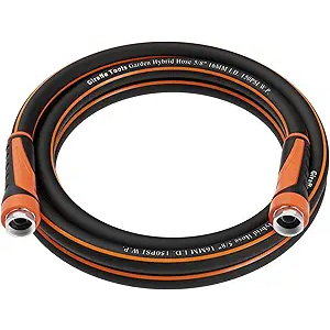 Giraffe Tools 10ft x 5/8" Garden Leader Hose, Heavy Duty Short Hose, Lightweight & Flexible Hybrid Water Hose with Swivel Handle & Male to Female Fittings