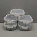 30 oz 5 Pack Glass Meal Prep Containers 2 Compartments, Glass Food Storage Containers with Lids, Airtight Lunch Box, Microwave, Oven and Freezer Safe