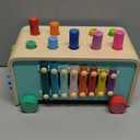 Montessori Baby Hammer Pounding Toy for Toddlers Boys Girls 2 3 4 Years Old, Educational Learning Toy Xylophone Color Shape Easter Basket Stuffers for Toddlers Valentine's Day Gift