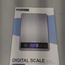 Food Scale - 15kg/33lb Digital Kitchen Scale with Full-View LCD Display, Grams and Ounces, Easy Clean Stainless Steel, 6 Units with Tare Function, Precise for Baking, Cooking & Meal Prep, Black (Non-Rechargeable-Black)