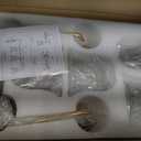 KSANA Gold Bathroom Light Fixtures, 3 Light Vanity Lights Over Mirror Modern Clear Glass Bathroom Vanity Lighting for Kitchen, Bedroom