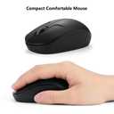 Wireless Keyboard and Mouse Combo for Windows, 2.4G Full-Sized External Cordless Computer Keyboard Mouse Combo for Laptop PC Desktop Chrome Mac, Number Pad 1600 DPI Silent Mouse USB Receiver (Black)