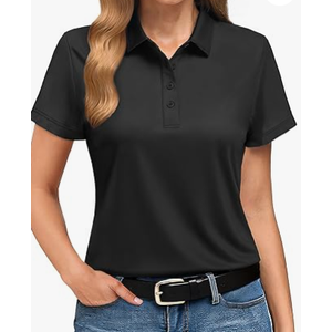 Boladeci Women's Golf Polo Shirts Short Sleeve UPF 50+ Sun Protection 4-Button Tennis Collared Shirts (Fgreen)