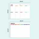 2 x Magnetic Dry Erase Calendar Set  14x11 Monthly & Weekly Planners for Refrigerator  Stain-Resistant Surface with Markers & Magnetic Board Eraser (2PCS, white)