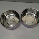 Craftsboys Dog Bowl, Dog Food Water Bowl with Non-Slip Rubber Base, Stainless Steel Dog Bowls, Double Wall Dog Bowl Small Medium Large Dogs, 48 oz, Pack of 2 (Purple)