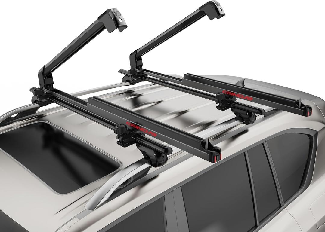Ski & Snowboard Roof Rack for Car, 6 Pairs Ski/4 Snowboard Carrier