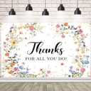 Thanks for All You Do Backdrop Wildflower Thank You Party Decorations Congratulations Graduates Background Be Thankful to The Teacher Doctor Staff We Appreciate You Decor Banner 5.9x3.6ft