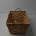 Laundry Baskets, Storage Basket Rattan Wicker Hand-Woven Trunk or Laundry Storage Basket Toy Chest with Handles Trash Can Flower Pot Woven Uncovered Trash Woven Laundry Basket