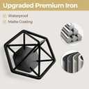 LiaMeE Coat Hooks Wall Mount for Hanging, Heavy Duty Towel Hooks for Bathrooms, Decorative Wall Hooks for Living Room, Bedroom, Entryway (Black, 4Pcs)