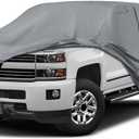 Waterproof Truck Cover Compatible with Chevy Silverado & GMC Sierra 1500/2500/3500 Crew Cab 6.6Ft, 10 Layers Truck Covers with Inner Cotton and Windproof Bands, Zipper Door for Snow Rain Protection