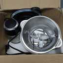 GANIZA Food Processors, Electric Food Chopper with Meat Grinder & Vegetable Chopper - 2 Bowls (8 Cup+8 Cup) with Powerful 450W Copper Motor - Includes 2 Sets of Bi-Level Blades for Fruits/Meat/Nuts (Black)