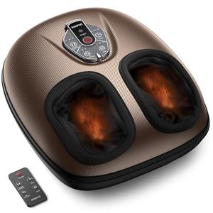 RENPHO Foot Massager Machine with Heat [2025 Upgraded], FSA HSA Eligible, Foot Massager for Plantar Fasciitis, 3 Heat Levels, Birthday Gifts for Women Men, Wireless Control, True Feet Massage