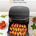 Large Air Fryer 6QT, 11-in-1 Fast Cooking Air Fryer with Top & Bottom Heating, No Flip Needed, Quiet 50dB, Family Size Digital Air Fryer for Healthy Meals, Fits a 12" Pizza or Steaks, 6 QT with Unique Design