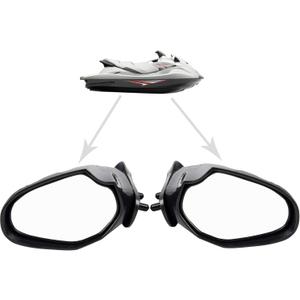 (Pair) Side Mirror Compatible with Yamaha WaveRunner VX110 VX Deluxe, VX Sport, VX Cruiser 2005-2009, Jet Ski Rear View Mirror Set Replacement, Driver & Passenger Side (Left & Right)