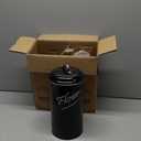 Hillbond Kitchen Canister Set of 2, Airtight Stainless Steel Food Storage Containers with Lids, Flour Sugar Canisters for Countertop, Metal Kitchen Storage Jars, Black