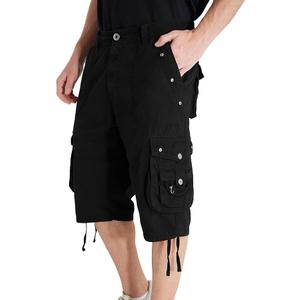 Mens Cargo Shorts Cotton Ripstop Straight Leg Below Knee Twill Casual Summer Long Shorts for Work Hiking Outdoor