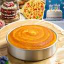 6 Inch Cake Pans Set of 3 with 100 Pieces Parchment Paper, Stainless Steel Baking Pan For Layered Cakes, Smash Cake Pans Mirror Finish Dishwasher Safe Small Cake Pan Set Cake Mold