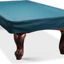 K-Musculo Pool Table Cover, Heavy Duty Leatherette Billiard Table Cover, Waterproof and Tearproof, 6.5/7/ 7.5/8/ 8.5/9 Foot Fitted (Emerald Green)