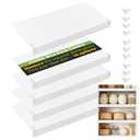 Wire Rack Covers for Shelves, 32*16 inch Wires Shelf Cover, Shelfs Covers for Wire Shelving, Easy to cut Install Wires Shelf 0.31-inch Thick Moisture Durable Shelfs Liner for Kitchen, Pantry White