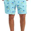 Golf Shorts Men 7 Inch Inseam Mens Casual Hiking Dress Shorts with Zipper Pockets (Blue, XL)