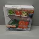 POMEAT 10 Pack Fridge Organizer, Stackable Refrigerator Organizer Bins with Lids, Produce Fruit Storage Containers for Storage Clear for Food, Drinks, Vegetable Storage
