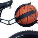 Bicycle Ball Holder, Safety Device for Children and Teenagers, Easy-to-Apply Holder, Suitable for Footballs, Volleyballs, Basketballs and Rugby Balls, Black