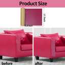 Self adhesive leather repair tape for large furniture 17.78X78.8 inch refurbishment repair sticker for repairing torn sofa furniture car seat leather repair patch vinyl repair kit (Red, 17.78X78.8)