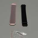 19mm Nylon Sport Quick Release Watch Bands Compatible with Willful/YAMAY/Letsfit/LETSCOM/TEMINICE/LIFEBEE/Lintelek ID205 ID205L ID205G ID205S ID205U/Blackview/UMIDIGI for Women Men (Dark Black+Pink Sand)