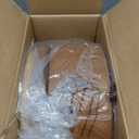 LUE BONA 360Swivel Vanity Stool Chair for Makeup Room, Height Adjustable Stool for Vanity with Storage, Small Whiskey Brown Faux Leather for Bathroom, Living Room