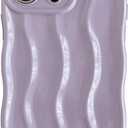 Caseative for iPhone 16 Pro Case,Water Ripple Pattern Curly Wave Frame Soft Phone Case (LPurple)