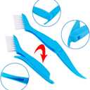 3 x 3 Styles Air Conditioner Condenser Fin Cleaning Brush, Premium Stainless Steel Fin Comb, Refrigerator Coil Cleaning Whisk Brush and Multifunction Plastic Brush Accessory (3PCS)