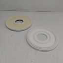 2 Pieces Ceiling Medallion Ceiling Fan Light Covers 12 1/2 OD x 3 7/8 ID x 3/4 P Smooth Ceiling Medallions for Light Fixtures Chandeliers Fan Medallion Round Ceiling Medallion Ring (White)