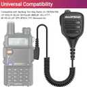 BAOFENG Microphone Handheld Heavy Speaker BF-850 Ham Radio Mic IP54 Waterproof Volume Adjustable Speaker Mic for UV-5R BF-F8HP PRO AR-5RM UV-21R for Kenwood Retevis Walkie Talkies (Black