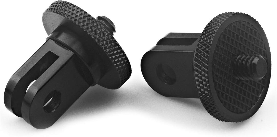 Aluminum Camera Tripod Mount Adapter,2pcs -20 Conversion Adapter for Tripod, Suitable for GoPro Hero/Sony/ Insta360 X3/ Sjcam/Action Camera and Other Standard 1/4 inch Accessories (black)