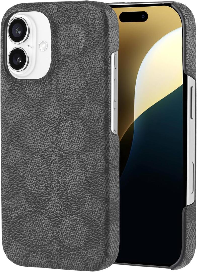 Coach Signature Canvas Slim Wrap iPhone 16 Case - Designer Phone Case - Signature Charcoal